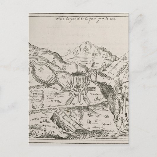 Een zilvermijn. briefkaart (Voorkant)