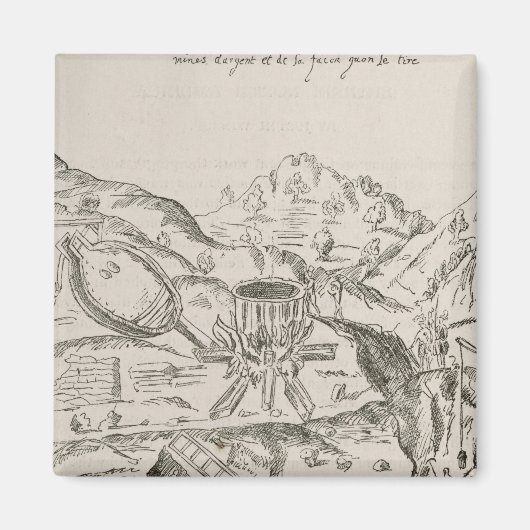 Een zilvermijn. magneet (Voorkant)