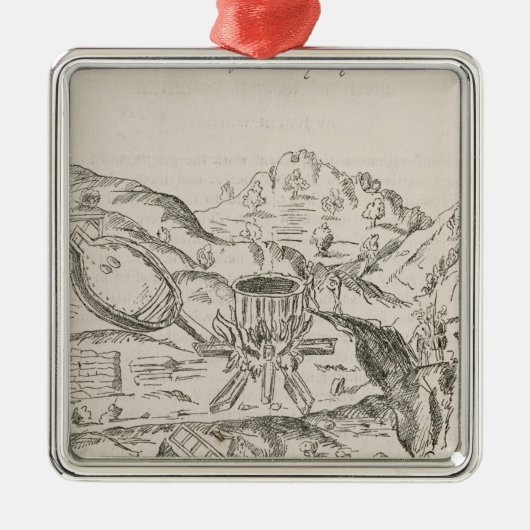 Een zilvermijn. metalen ornament (Voorkant)