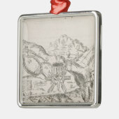 Een zilvermijn. metalen ornament (Links)