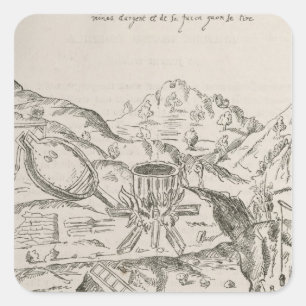 Een zilvermijn. vierkante sticker