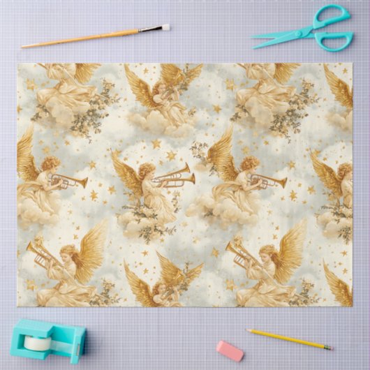Een zingend engelkoor serie ontwerp #10 tissuepapier (Craft)