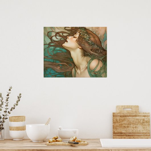 Een zingende zeemeermin poster (Keuken)