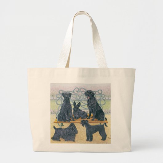 Een zitplaats in het park grote tote bag (Voorkant)