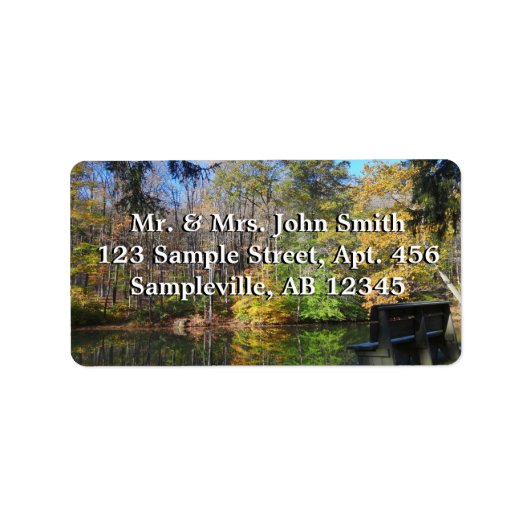 Een zitplaats met een Uitzicht in de herfst in Pen Etiket (Voorkant)