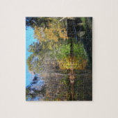 Een zitplaats met een Uitzicht in de herfst in Pen Legpuzzel (Verticaal)