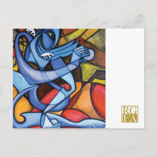 Een zo blauw Briefkaart