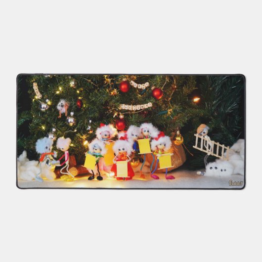 Een zoekplaatje met diverse Kerst optuig Fubby's. Bureaumat (Voorkant)