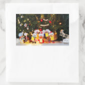 Een zoekplaatje met diverse Kerst optuig Fubby's. Rechthoekige Sticker (Tas)