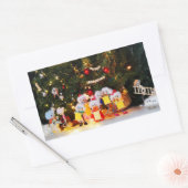 Een zoekplaatje met diverse Kerst optuig Fubby's. Rechthoekige Sticker (Envelop)