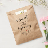 Een zoet einde aan een nieuw begin rustieke bruilo bedankzakje (Gezegeld)