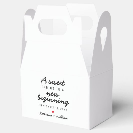 Een zoet einde aan een nieuwe beginnende gewoonte bedankdoosjes (Geopend)