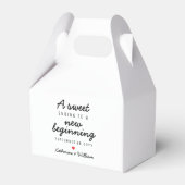 Een zoet einde aan een nieuwe beginnende gewoonte bedankdoosjes (Voorkant Zijde)