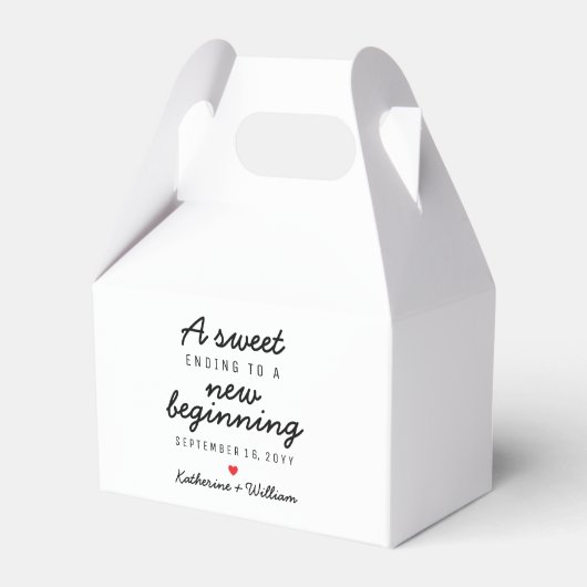 Een zoet einde aan een nieuwe beginnende gewoonte bedankdoosjes (Voorkant Zijde)