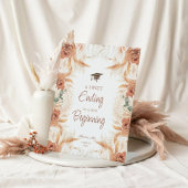 Een zoet einde aan nieuw begin Afstuderen teken Reclamebord Met Voetstuk