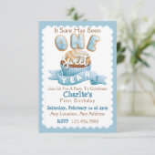 Een zoet jaar eerste verjaardag partij uitnodiging (Staand voorkant)