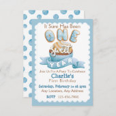 Een zoet jaar eerste verjaardag partij uitnodiging (Voorkant / Achterkant)