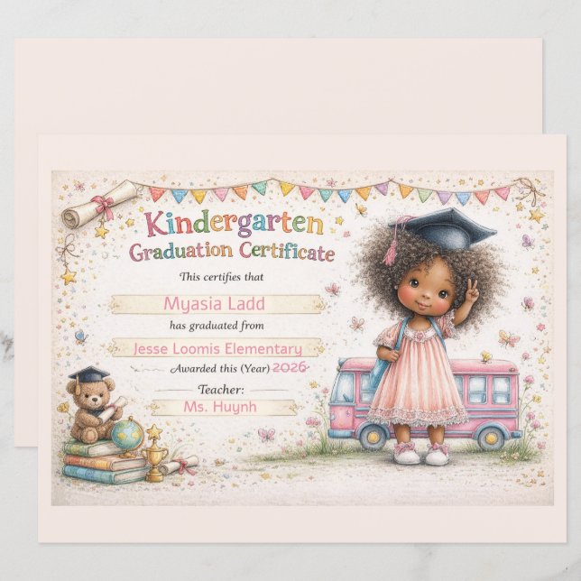 Een zoet moment van kindertijdprestatie (Voorkant / Achterkant)