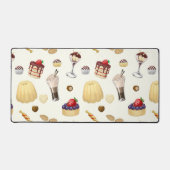 Een zoet patroon met verschillende desserts. bureaumat (Voorkant)