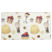 Een zoet patroon met verschillende desserts. kussensloop (Voorkant-Rechts)