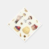 Een zoet patroon met verschillende desserts. servetten (Hoek)