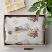 Een zoet patroon met verschillende desserts. tissuepapier (Geschenk)