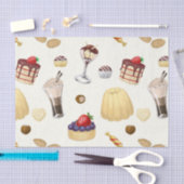 Een zoet patroon met verschillende desserts. tissuepapier (Craft)