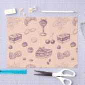 Een zoet patroon met verschillende desserts. tissuepapier (Craft)