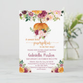 Een zoet pompoentje baby shower. kaart (Staand voorkant)