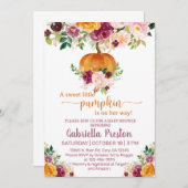 Een zoet pompoentje baby shower. kaart (Voorkant / Achterkant)