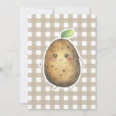 Een zoete aardappel geslachtsneutraal eerste verja kaart (Achterkant)