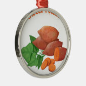 Een zoete aardappeldag - dag van waardering metalen ornament (Rechts)