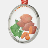 Een zoete aardappeldag - dag van waardering metalen ornament (Links)