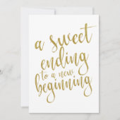 Een zoete afsluiting van een nieuwe start betaalba kaart (Voorkant)