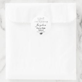 Een zoete afsluiting voor een nieuw begin diploma- ronde sticker