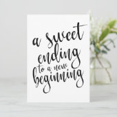 Een zoete afsluiting voor een nieuwe start betaalb kaart (Staand voorkant)