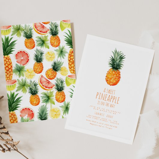 Een zoete ananas is onderweg kaart