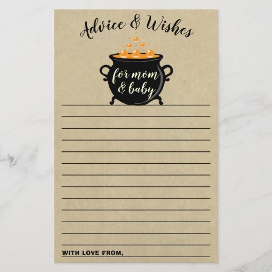 Een zoete Baby breekt halloween Baby shower (Voorkant)