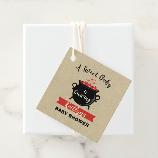 Een zoete Baby breekt halloween Baby shower Bedankjes Labels (In situ)