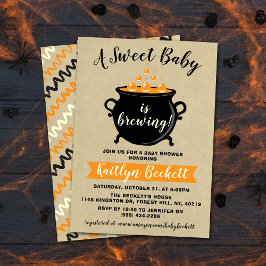 Een zoete Baby breekt halloween Baby shower Kaart