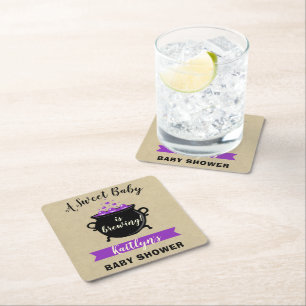 Een zoete Baby breekt halloween Baby shower Kartonnen Onderzetters