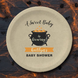 Een zoete Baby breekt halloween Baby shower Papieren Bordje