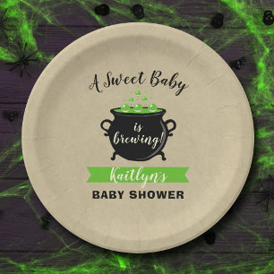 Een zoete Baby breekt halloween Baby shower Papieren Bordje