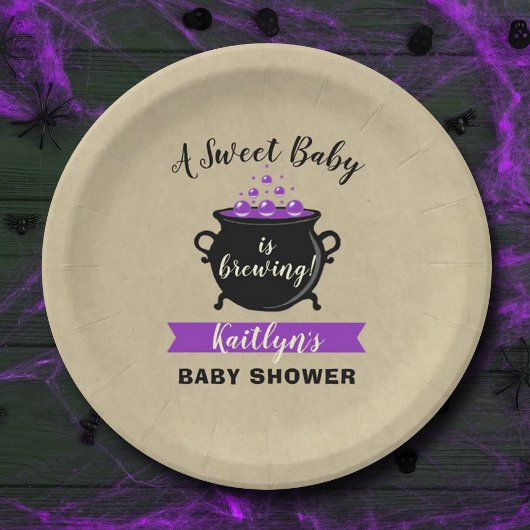 Een zoete Baby breekt halloween Baby shower Papieren Bordje
