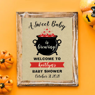 Een zoete Baby breekt halloween Baby shower Poster