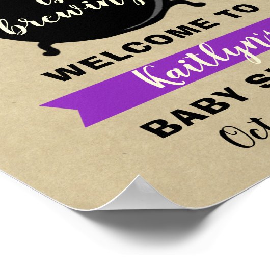 Een zoete Baby breekt halloween Baby shower Poster (Hoek)