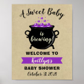 Een zoete Baby breekt halloween Baby shower Poster (Voorkant)