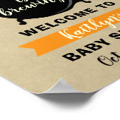 Een zoete Baby breekt halloween Baby shower Poster (Hoek)
