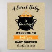 Een zoete Baby breekt halloween Baby shower Poster (Voorkant)