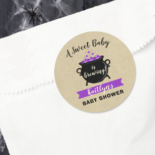 Een zoete Baby breekt halloween Baby shower Ronde Sticker